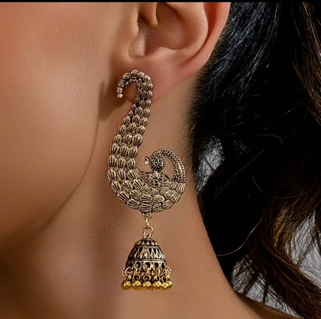 peacock earrings